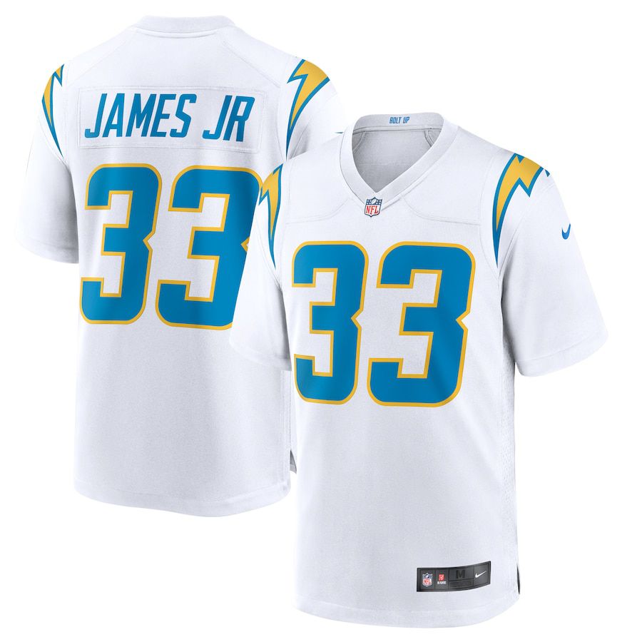 Men Los Angeles Chargers 33 Derwin James Nike White Game NFL Jersey